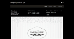 Desktop Screenshot of magnifiquenailspa.com